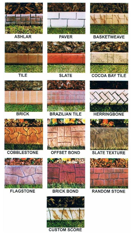 Landscape Curbing Concrete Edging Design, Orlando Daytona Beach A